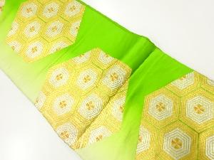 アンティーク　亀甲模様織出し袋帯（材料）